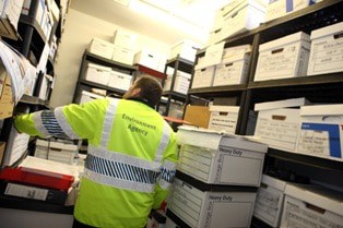 Environment Agency officers search for evidence as part of Operation Durable
